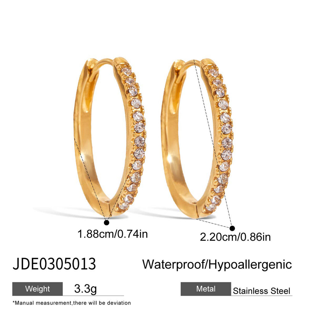 Larger slim rhinestone hoop size reference