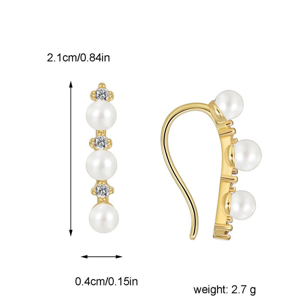 21 mm shell pearl ear climber dimensions and weight