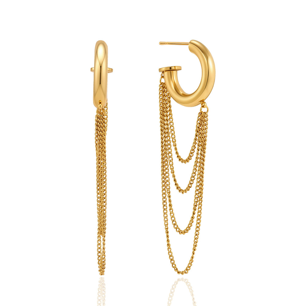 Front and side of the C hoops and hanging chains