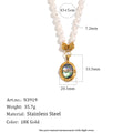 white beads necklace with pendant dimensions and weight