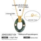 Wholesale Gold Plated Stainless Steel Resin Pendant Necklace Collection - scale reference