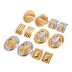 Statement earring assortment including the four offered variants