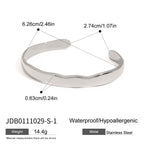 Two-Tone Stainless Steel Open Cuff Bracelet Collection — product reference