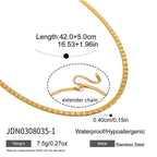 Flat layering chain necklace measurement guide