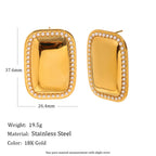 pearl-trim dome studs with 37.6 by 26.4 mm measurements