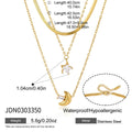 Three chain lengths and shared clasp detail
