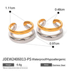 Stainless Steel Hoop Earring Collection in Mixed Finishes — product reference