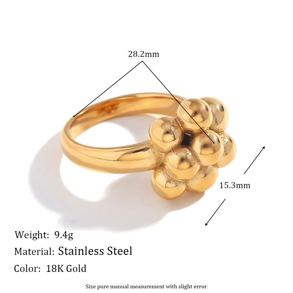 bubble cluster ring dimensions and 9.4 g listed weight