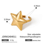 Heart and Star Stainless Steel Ring Collection variant reference