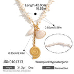 Starfish necklace length and spiral charm dimensions