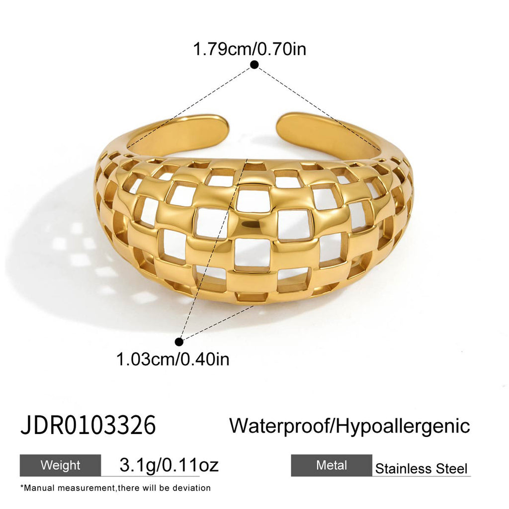 Checkerboard stainless steel open band measurement diagram