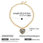Brown heart pendant necklace specification view