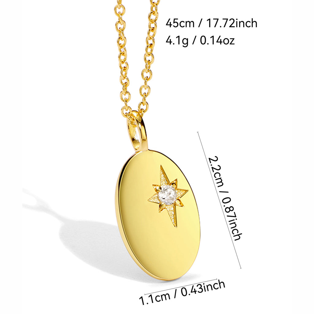 size guide for 2.2 cm by 1.1 cm starburst oval pendant