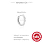 8 mm single 925 silver moissanite huggie with weight details