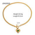heart toggle necklace specification image with supplier-listed length and weight