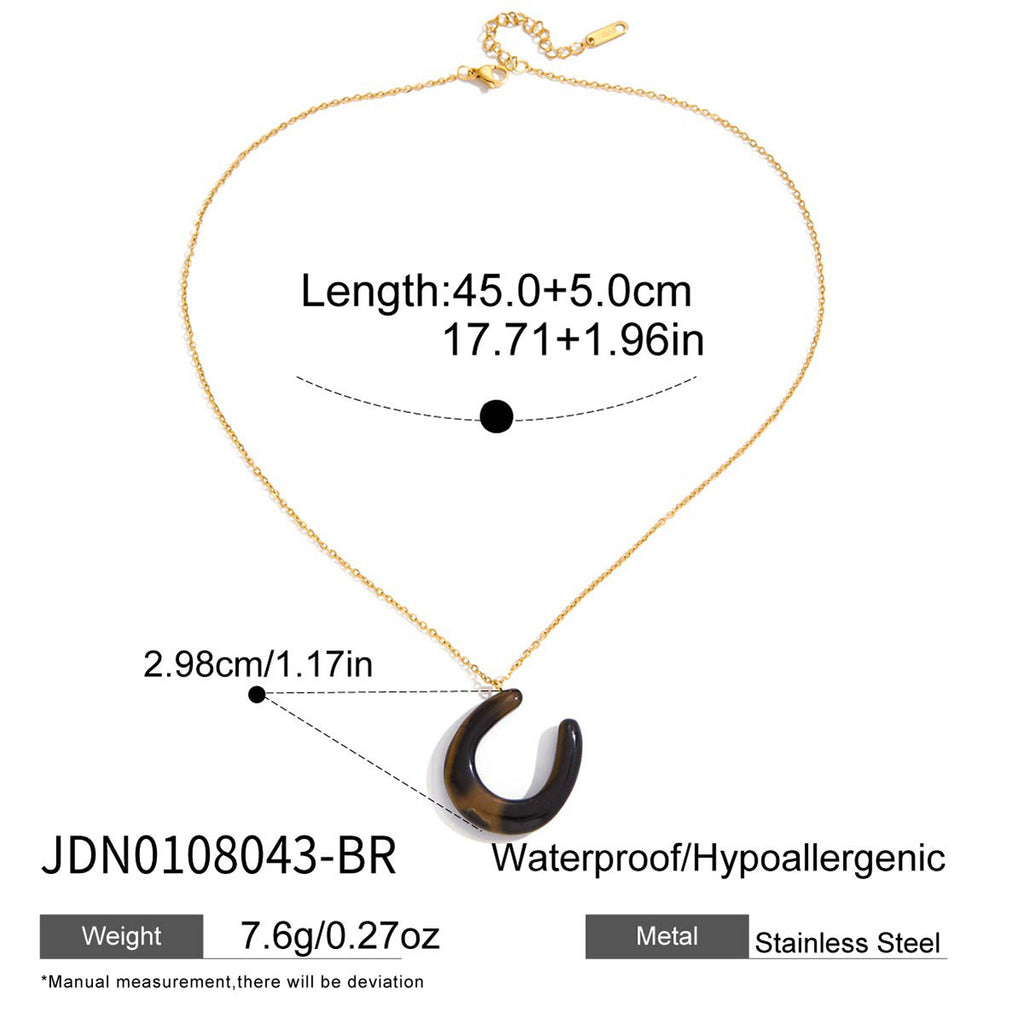 Colored Accent Stainless Steel Pendant Necklace Collection variant reference