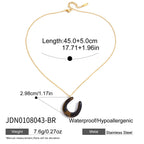 Colored Accent Stainless Steel Pendant Necklace Collection variant reference