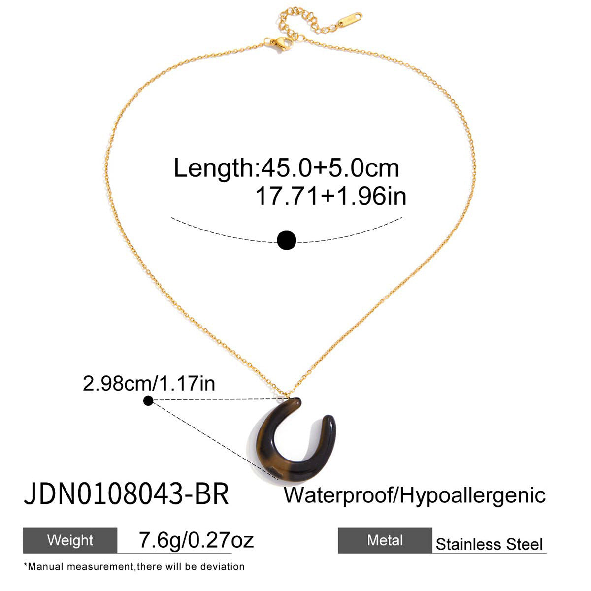 Colored Accent Stainless Steel Pendant Necklace Collection variant reference