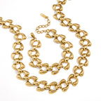 Polished rounded links shown on white