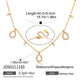 Open teardrop charm necklace size illustration