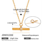 Center-accent bar necklace length diagram