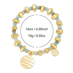aqua bead bracelet with listed 16 cm size and 10 g weight
