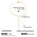 Geometric tab Y-necklace length and center-drop diagram