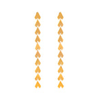 Gold Plated Chevron Tassel Stainless Steel Drop Earrings – product view 4