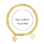 pale yellow tube bead bracelet with supplier-listed 16 cm size and 11 g weight