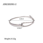Silver-finish crossover cuff bracelet dimensions