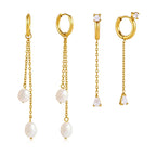 Single and double-chain hoop designs in front view