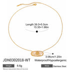 Gold Tone Stainless Steel Heart, Floral and Pendant Jewelry Collection — styled view of the selectable designs