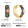 Black floral stainless steel hoop measurement image