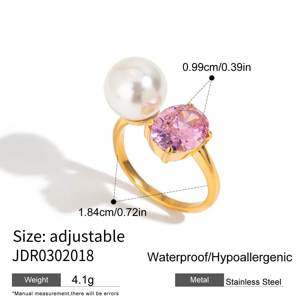 Stainless Steel Bracelet and Ring Collection with Clear Accents variant style view