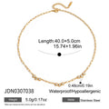Stone-accent link necklace with length guide