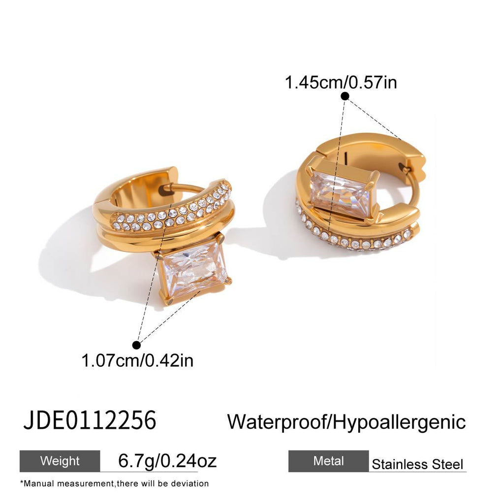 Gold-Tone Stainless Steel Hoop, Stud and Ear Cuff Collection alternate variant view