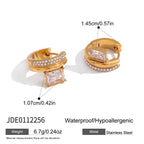 Gold-Tone Stainless Steel Hoop, Stud and Ear Cuff Collection alternate variant view