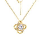 gold plated orbit pendant necklace with lobster clasp and extension chain