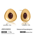 dimensions of the burgundy resin cabochon statement studs