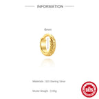 6 mm gold plated 925 silver textured huggie earring specifications