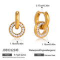 Small circle-drop hoops with dimensions