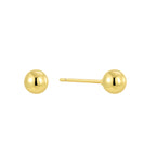 isolated pair of gold plated spherical stud earrings