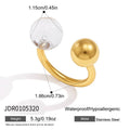 Clear resin sphere ring with supplier measurements