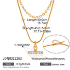 Layered necklace lengths and bar dimensions