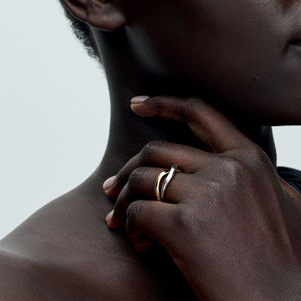 Crossover ring shown on a model's hand