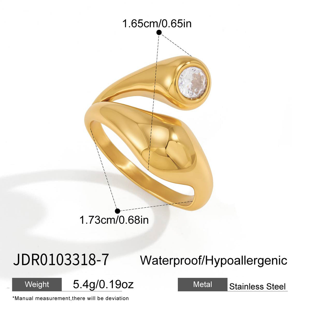 Bypass ring front dimensions and band profile