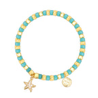 gold plated starfish bracelet on a white background