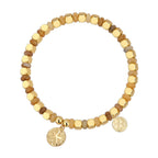 isolated vintage-style starfish bracelet with mottled disc beads