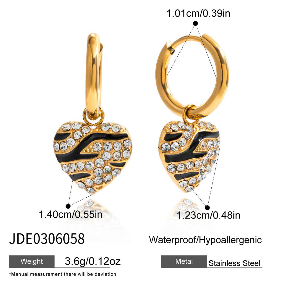 Wholesale Stainless Steel Heart Earring and Ring Collection - finish detail