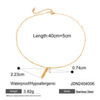 Fine choker necklace with a small mama letter charm